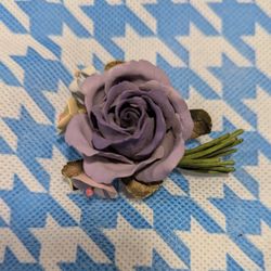 Purple Rose Brooch