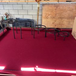 black metal plant stands