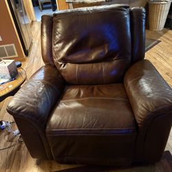 Free Leather Sofa And Recliner Chair 