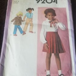 Simplicity Pattern. 9204 girls size 6