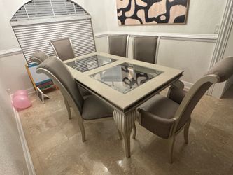 Formal dining room table and chairs