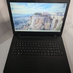 Clean Lenovo Ideapad laptop. Has AMD A6-7310 APU processor with Radeon R4 Graphics. Comes with 4GB DDR3 RAM and about 120GB of storage. Also has a bui