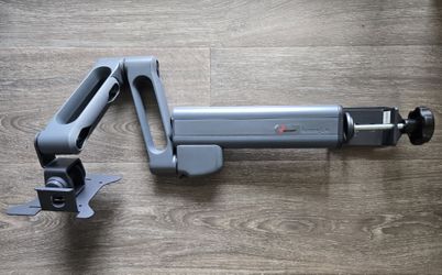 Kensington SKILCRAFT SmartFit Height Adjustable Monitor Arm – Silver Gray – VESA Mount – Ergonomic Desk Clamp