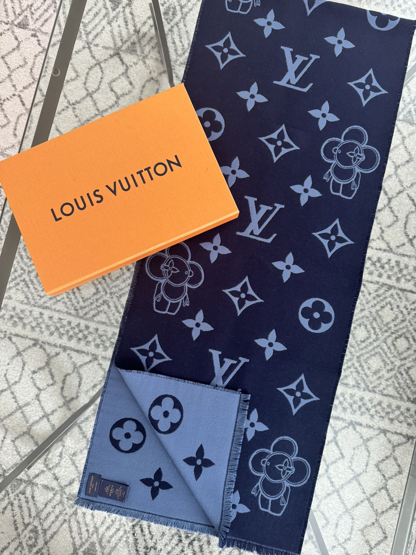 Louis Vuitton Monogram Vivienne Wool Scarf