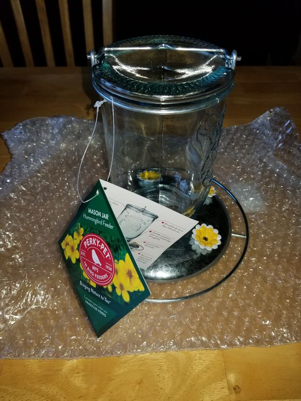 Perky Pet Mason Jar Hummingbird Feeder New With Tags For Sale In