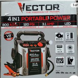 4 In  1  Portable Power Battery Starter ,Air Compressor