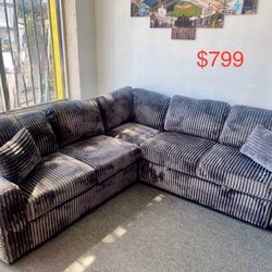 Corduroy Sectional Sleeper Sofa Pullout Bed 