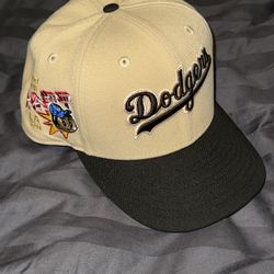 Dodgers Tan Fitted 7 3/8