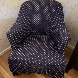 Slipper Chair Navy Blue 