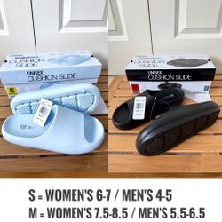 New Unisex Cushion Slides (S & M)