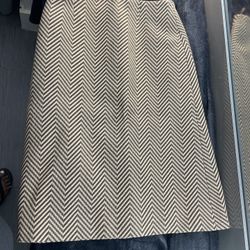 Celine A-Line Herringbone Skirt