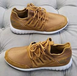 Adidas Tubular Radial Mesa Brown Athletic Mens Sneakers Comfort Shoes 11.5 2015