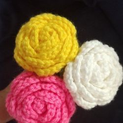 Handmade Crochet Rose Long Stem