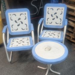 3 PC Retro Outdoor Chairs And Table Only $15