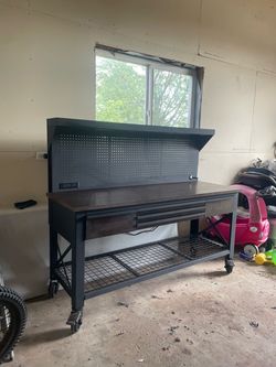 Whalen work bench with drawers and storage