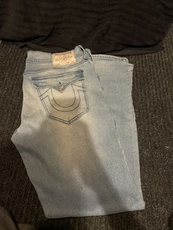 blue slim straight true religion