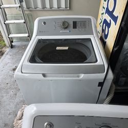 GE washer and dryer ready to work