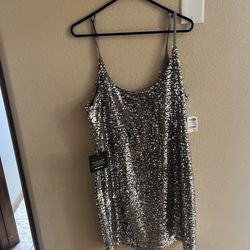 Silver Sequins Dress