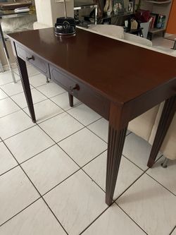 Wood Desk With Chair