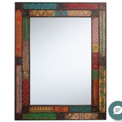 World Market Hand Painted Mirror 