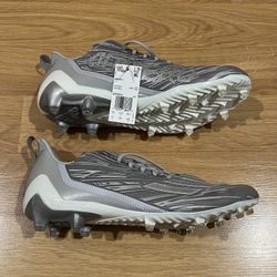 NEW Adidas Adizero Silver Metallic Grey Football Cleats