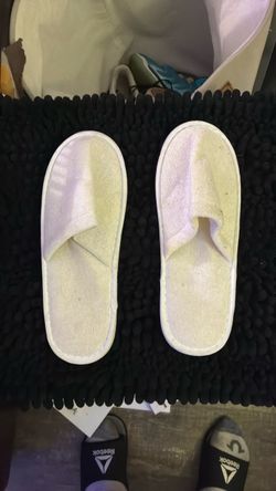 White Terry Cloth House Slippers