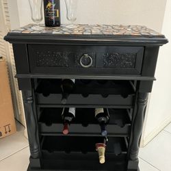 Tiled Top Wine Rack
