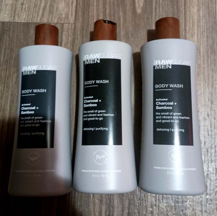 Raw Sugar Bamboo Men's Body Wash BUNDLE