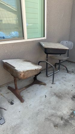 School desk vintage antique