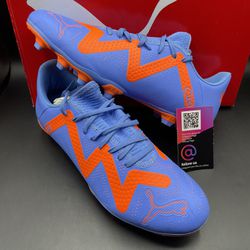 Puma Future Play FG AG Blue Orange Soccer Cleats Mens Size 10.5