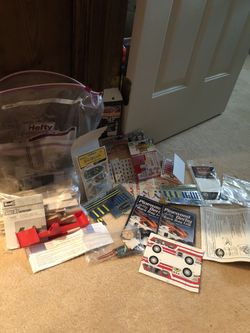 Cub Scouts Pinewood Derby assorted supplies