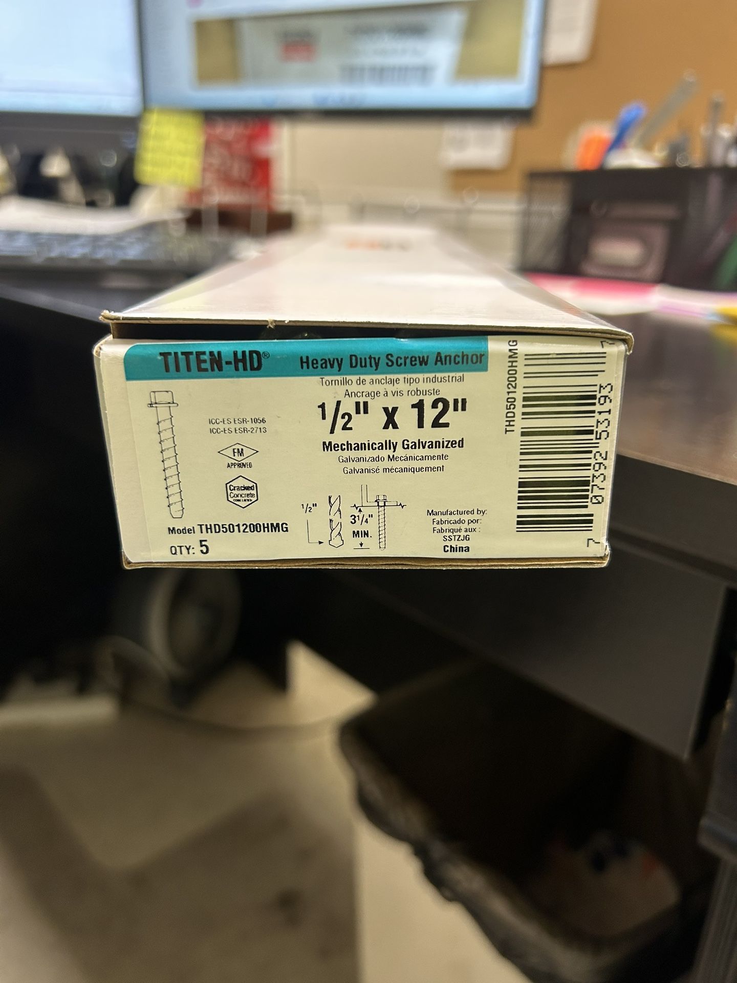 Simpson 1/2” X 12” Titen HD Screw Anchor. THD501200HMG