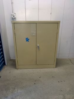 2 door metal storage cabinet $ 160