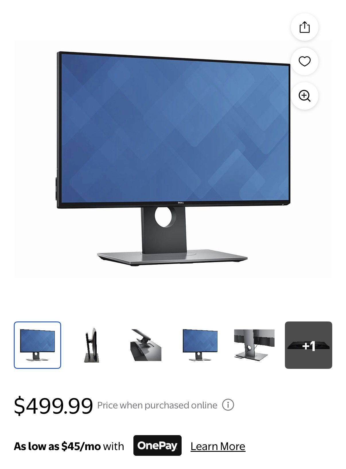 Dell 24" 1080p IPS 60 Hz Computer Monitor