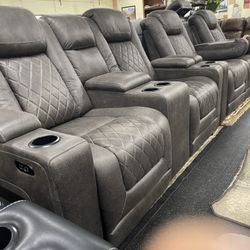 Power Reclining Sofa And Power Reclining Love Seat On Sale