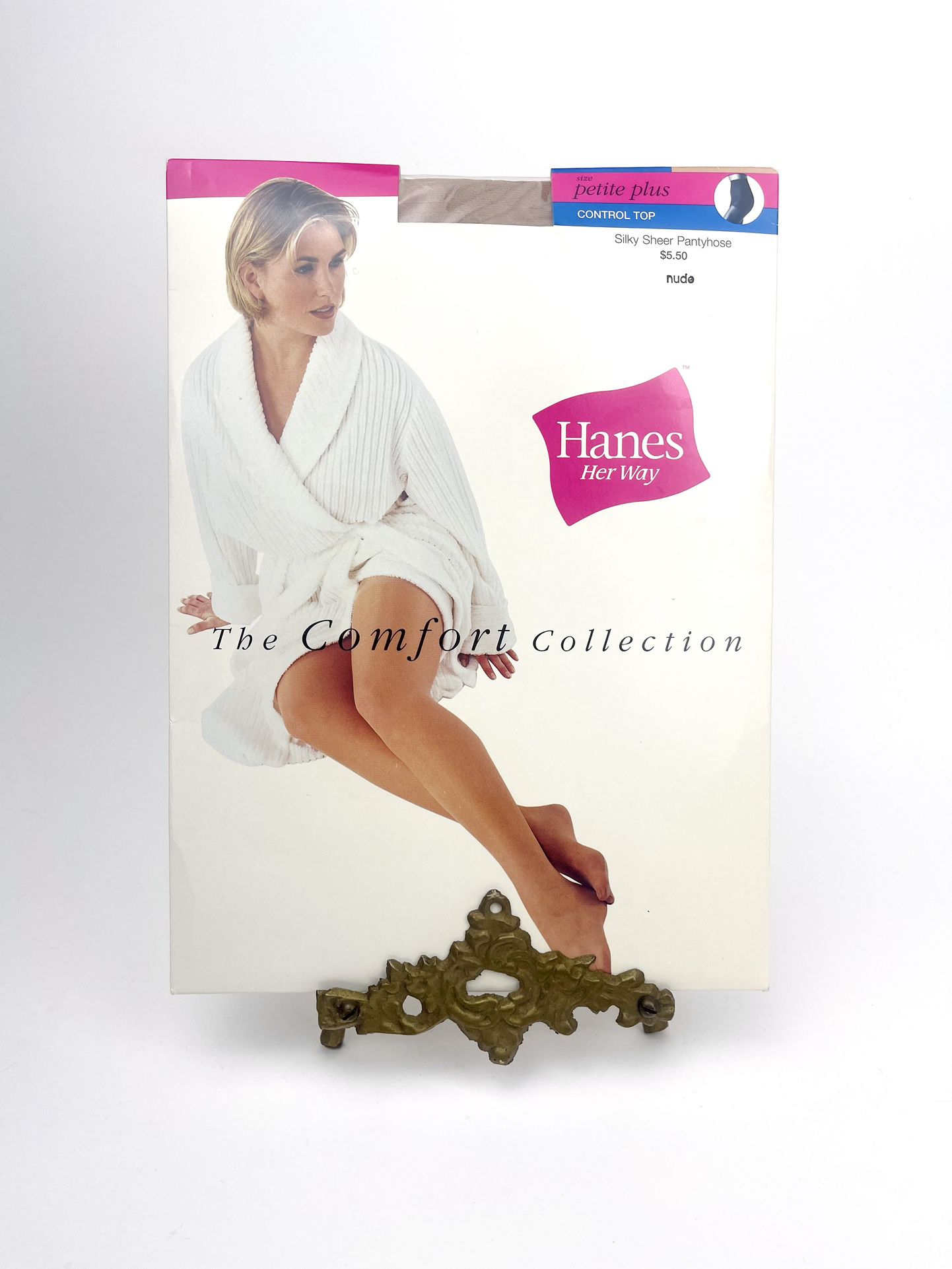 Hanes her Way Comfort Collection Pantyhose Control Top Petite Plus Nude NEW NOS
