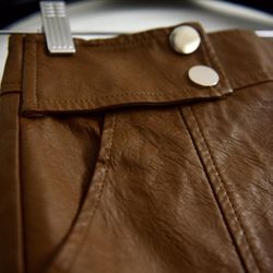 Brown Leather Pencil Skirt! 