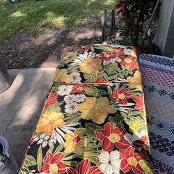 Aloha Black Square Outdoor Seat Cushion  w/ Back Cushion