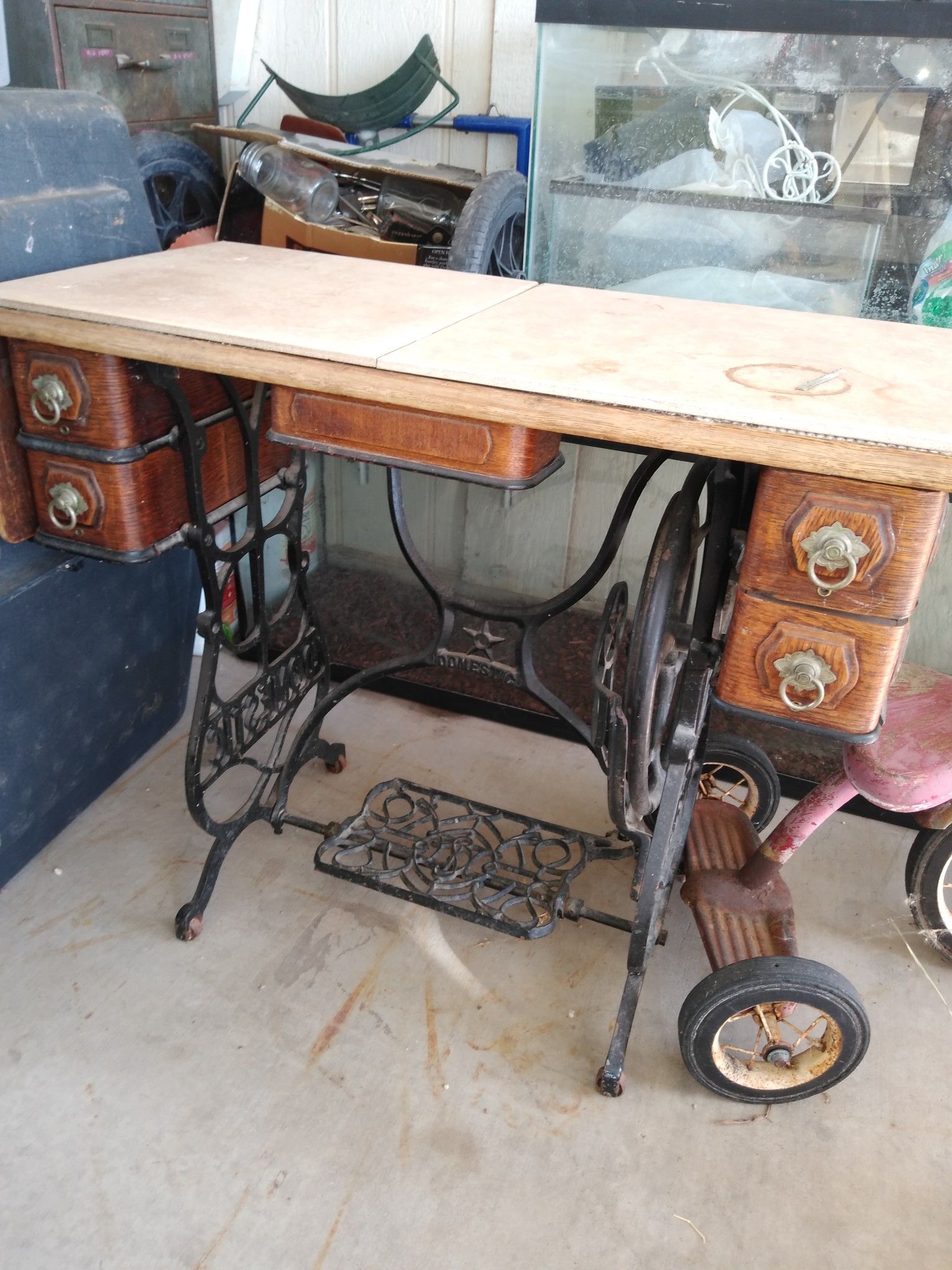 Antique sewing table