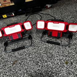 Two Craftsman Industrial 3000 Lumen Work Lights Suitable For Wet Locations 