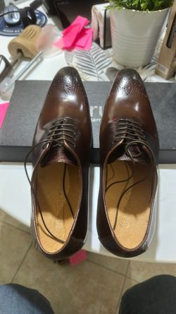 Men's Brown Leather Oxford Dress Shoes