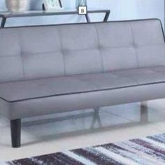 Brand New Grey/Black Leatherette Sofa Bed