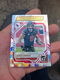 2025 Paninni Donruss Dominators James Conner #DOM-JCR Pink Laser Parallel AZ Cardinals. Near Mint Condition