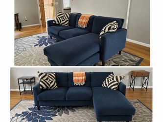 Blue lightly used couch