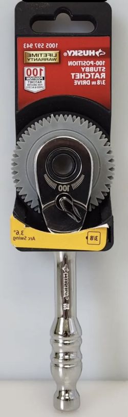 Husky 100-Position Stubby Ratchet 3/8" Drive Socket Chrome 1005 597 943