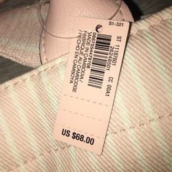 Victoria Secret  Day Bag Pink with White Stripes 