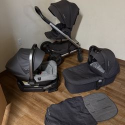 Nuna Stroller and Car seat and Bassinet 