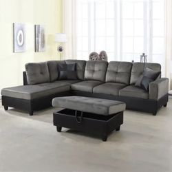 Hommoo Sectional Sofa,  Sectional Couch, Small L Shaped Sectional Sofa, Modern Sofa Set for Living Room, Taupe