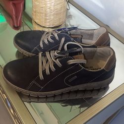 Josef Seibel Steffi 59 Sneakers, Navy Leather, Women's