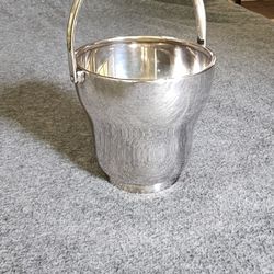 VINTAGE  INDIA  SILVER-TONE SMALL ICE BUCKET